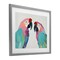 Stupell Industries Exotic Pastel Macaws Black Framed Print Under Glass, design by Sisi and Seb